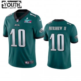 Maillot Enfant Philadelphia Eagles Gardner Minshew II 10 Super Bowl LVII Vert Vapor Limited
